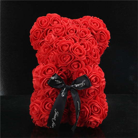 Teddy Rose - Peluche Ours en Fleur avec Boîte Cadeau